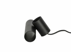 Lampenvoet E27 - metaal - zwart