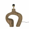 Lampenvoet E27 H30cm - hout - naturel