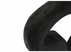 Lampenvoet E27 H35cm - hout - zwart