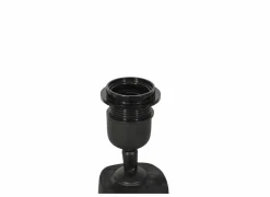 Lampenvoet E27 H35cm - hout - zwart