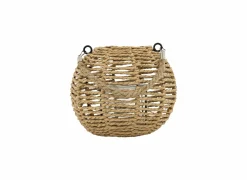 Lantaarn Maty H15cm - papier & glas - bruin