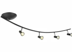 LED spot met 4 spots 5W GU10 chroom zwart