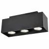 LED spot met 3 spots 5W GU10 zwart