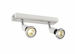 LED spot met 2 spots 5W GU10 chroom wit