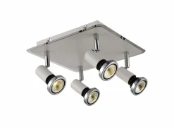 LED spot met 4 spots 5W GU10 chroom wit