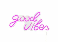 Ledlamp Neon Good Vibes 40,5x20cm - kunststof - roze