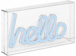 Ledlamp Neon Hello 23x15,5cm - kunststof - blauw