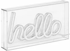 Ledlamp Neon Hello 23x15,5cm - kunststof - blauw