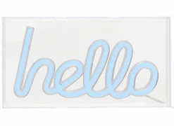 Ledlamp Neon Hello 23x15,5cm - kunststof - blauw