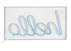 Ledlamp Neon Hello 23x15,5cm - kunststof - blauw