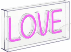 Ledlamp Neon Love 23x12,5cm - kunststof - roze