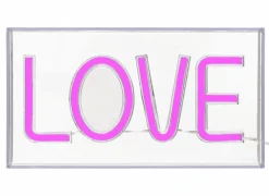Ledlamp Neon Love 23x12,5cm - kunststof - roze