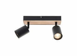 Brilliant Ledspot Jello Wood met 2 spots 4,5W GU10