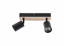 Brilliant Ledspot Jello Wood met 2 spots 4,5W GU10