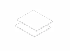 Legplank Holmes 58x46,5cm MDF en eik fineer naturel, set van 2