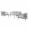 Loungeset Belafonte aluminium olefin - grijs