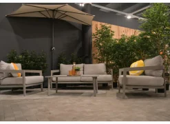 Loungeset Belafonte aluminium olefin - grijs