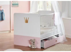 Meegroeibed Cindy 70x140cm - decor - roze & wit