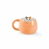 Mok Charm Kat 45cl H8,4cm - keramiek - oranje