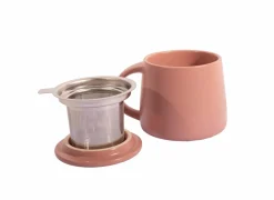 Mok 30cl - stoneware & RVS - roze