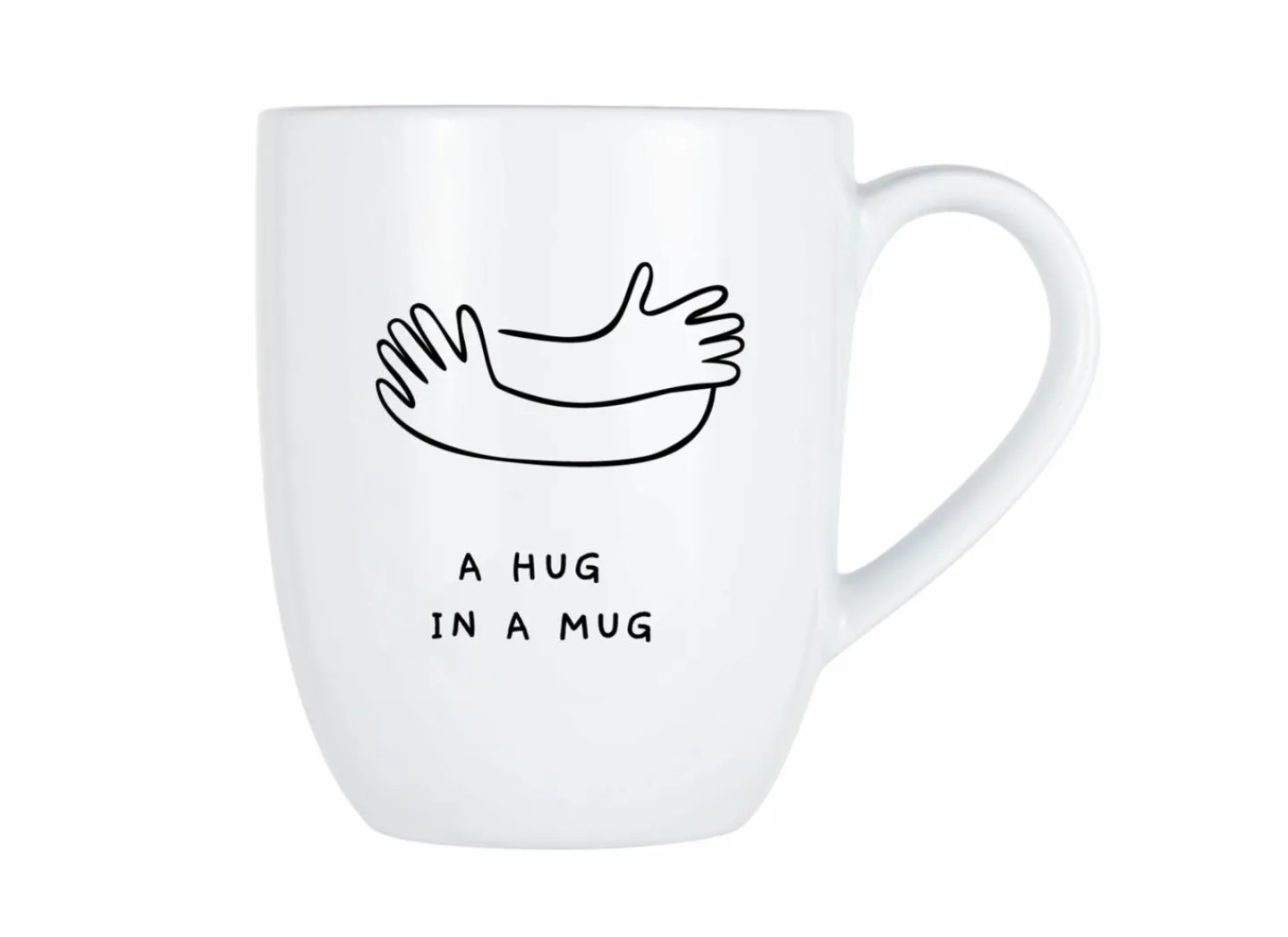 Cosy & Trendy Mok Cosy A hug in a mug 53cl - porselein - wit