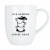 Cosy & Trendy Mok Cosy Life Happens 53cl - porselein - wit