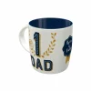 Mok Dad 33cl - porselein - blauw & wit