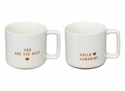 Mok Hello Sunshine 12x8,8x9cm - porselein - wit