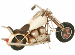 J line Moto Antiek 28,5x9x15cm - metaal - gebroken wit
