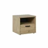 Nachtkastje Casper 52x44x48cm - melamine - golden oak