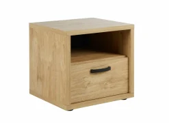 Nachtkastje Clara 50x45x47cm - melamine - golden oak