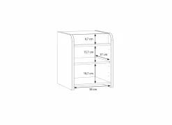 Nachtkastje Hoa 42x41x53cm - decor - mauvella eik & groen