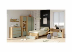 Nachtkastje Hoa 42x41x53cm - decor - mauvella eik & groen