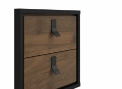 Nachtkastje Ry 44x41x60cm - decor - matzwart & okkernoot