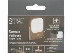 Nachtlampje met bewegingssensor  H9,2cm - kunststof - wit