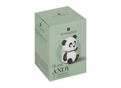 Nachtlampje Panda H13,5cm - kunststof - wit/zwart inclusief batterij