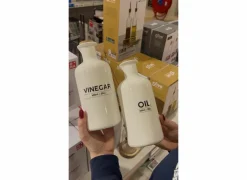 Olie en azijnstel Cucina H20,5cm stoneware wit