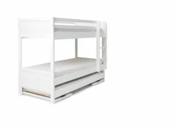 Onderschuifbed Duet 90cm - beuk massief - beuk wit