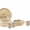 Cosy & Trendy Ontbijtservies Oona 12-delig - keramiek - zand & groen