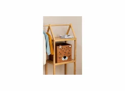 Opbergbox Luipaard 29x29x29cm - polyestervezel & papier - geel