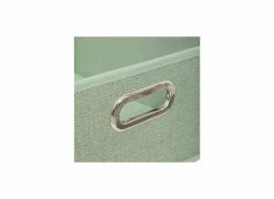 Opbergbox 31x15cm - stof - saliegroen