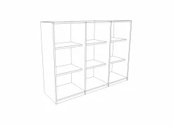 Opbergkast Capo 2 160x40x112cm - melamine - kastanje & zwart