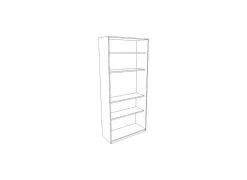 Opbergkast 80x40x180cm - decor - snow white