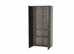 Gorbe Opbergkast 93x209x43cm - melamine - zwart & nebraska