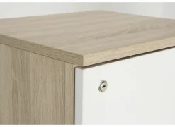 Gorbe Opbergkast 46,5x42,5x141,6cm - melamine - olm & wit