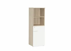 Gorbe Opbergkast 46,5x42,5x141,6cm - melamine - olm & wit