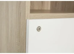 Gorbe Opbergkast 46,5x42,5x141,6cm - melamine - olm & wit