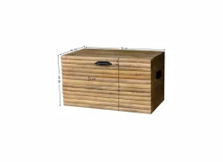 Opbergkoffer Soma 70x40x40cm - mango massief - naturel