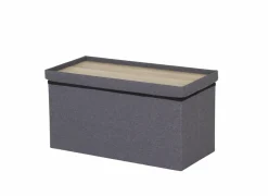 Opbergkoffer 76x37,5x37,5cm - decor - grijs