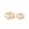 Opbergmand Solea set van 2 - geweven touw & katoen - beige